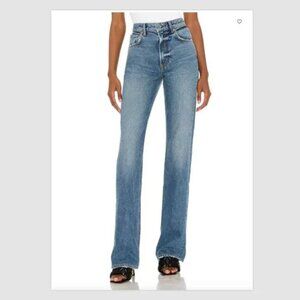 GRLFRND The Melanie High Rise Bootcut Jeans Size 32 Blue USA Made Denim